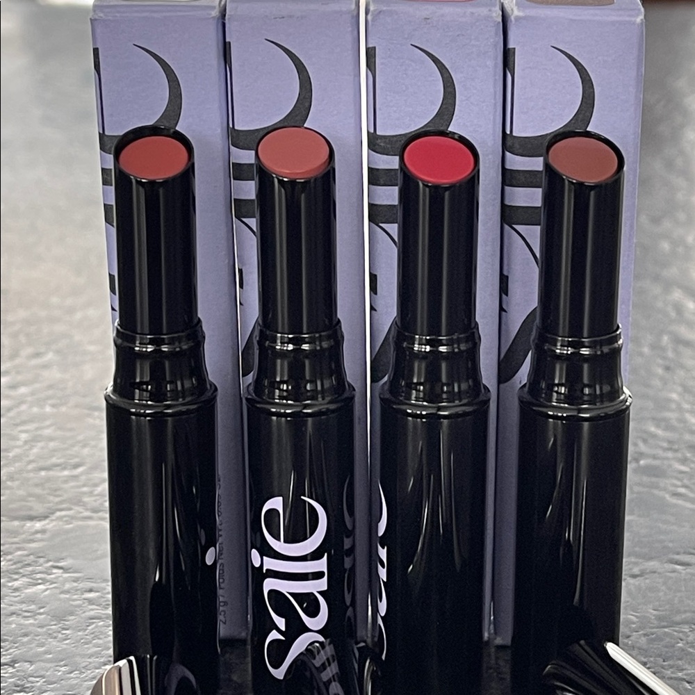 Saie Lip Blur Lipstick soft matte finish blurring formula choose from 4 shades